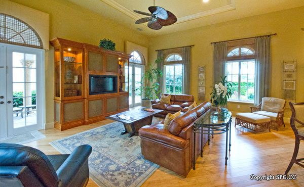 Family Room at Luxury oceanfront residence 6919 Valencia Drive, Fisher Island, Florida 33109 