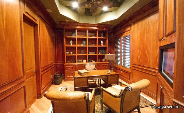 Library at Luxury oceanfront residence 6919 Valencia Drive, Fisher Island, Florida 33109 