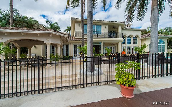 Private Gated Dock at Luxury Waterfront Estate Home,146 Nurmi Drive, Fort Lauderdale, Florida 33301