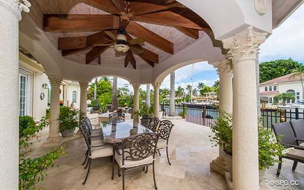 Gazeebo and Pool Deck at Luxury Waterfront Estate Home,146 Nurmi Drive, Fort Lauderdale, Florida 33301