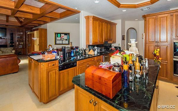 Gourmet Kitchen inside Luxury Waterfront Estate Home,146 Nurmi Drive, Fort Lauderdale, Florida 33301