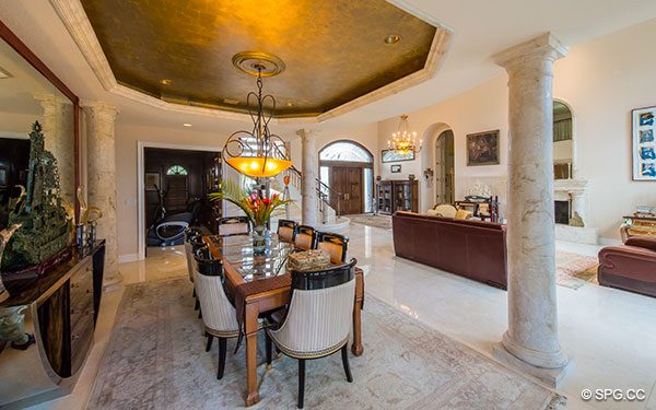 Formal Dining Room at Luxury Waterfront Estate Home,146 Nurmi Drive, Fort Lauderdale, Florida 33301