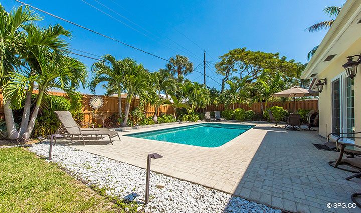 Backyard with Pool Area at 1911 NE 56th Court, Fort Lauderdale, Florida 33308