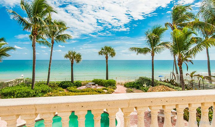 Terrace Ocean View from Luxury Estate Home, 2618 North Atlantic Boulevard, Fort Lauderdale, Florida 33308