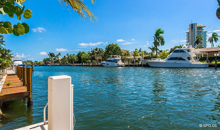 Intracoastal Views from Luxury Waterfront Home, 2536 Lucille Drive, Fort Lauderdale, Florida 33316.