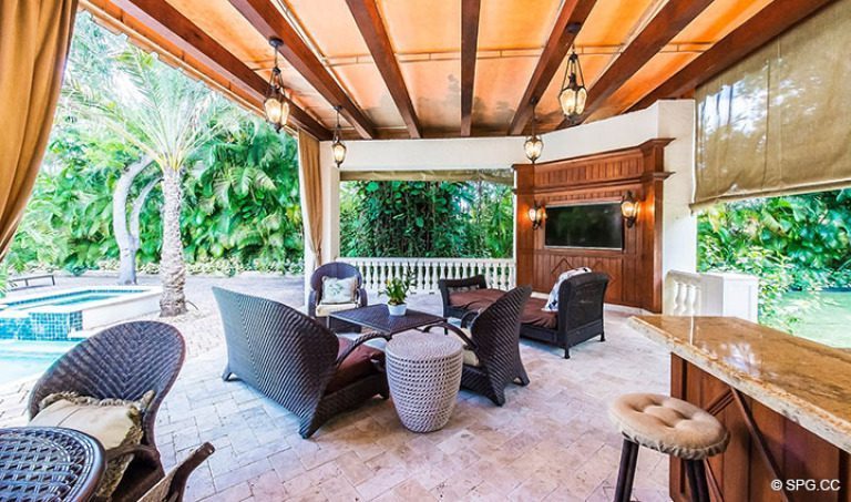 Covered Patio at Luxury Estate Home, 16260 Bridlewood Circle, Delray Beach, Florida 33445