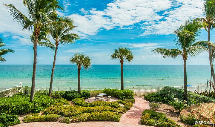 Oceanfront Garden at Luxury Estate Home, 2618 North Atlantic Boulevard, Fort Lauderdale, Florida 33308