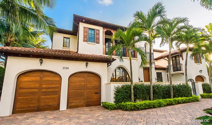 Front of Luxury Waterfront Home, 2536 Lucille Drive, Fort Lauderdale, Florida 33316.