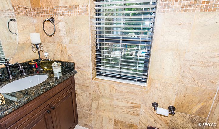 Powder Room inside Luxury Waterfront Townhouse 12 at the Sea Ranch Club in Boca Raton, Florida 33431