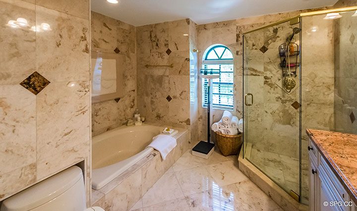 Master Bath inside Luxury Waterfront Townhouse 12 at the Sea Ranch Club in Boca Raton, Florida 33431