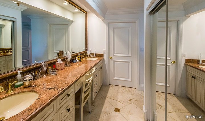 Master Bathroom in Luxury Waterfront Townhouse 12 at the Sea Ranch Club in Boca Raton, Florida 33431