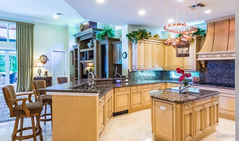 Gourmet Kitchen inside Luxury Estate Home, 16260 Bridlewood Circle, Delray Beach, Florida 33445