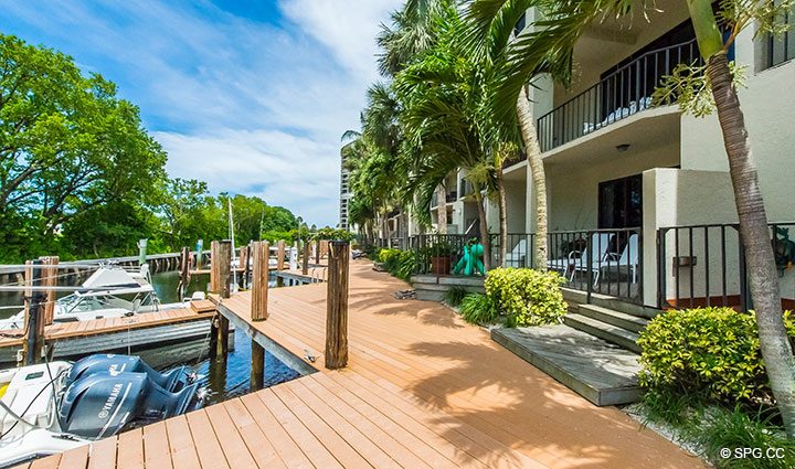 Dock Space at Luxury Waterfront Townhouse 12 at the Sea Ranch Club in Boca Raton, Florida 33431