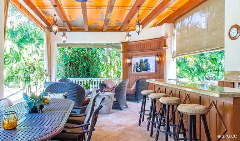 Backyard Cabana at Luxury Estate Home, 16260 Bridlewood Circle, Delray Beach, Florida 33445