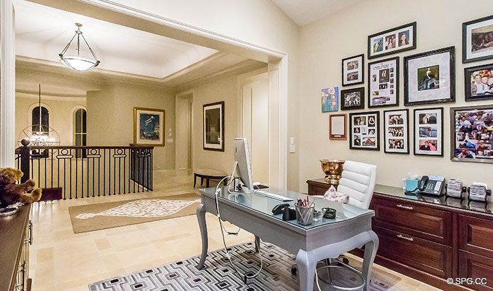 Office in Luxury Waterfront Home, 2536 Lucille Drive, Fort Lauderdale, Florida 33316.