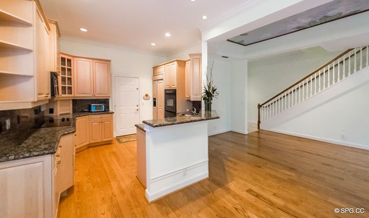 Open Kitchen in Residence 4A at 1153 Hillsboro Mile, a Luxury Waterfront Townhome For Sale in Hillsboro Beach