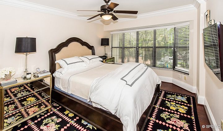 Guest Bedroom inside Luxury Waterfront Townhouse 12 at the Sea Ranch Club in Boca Raton, Florida 33431