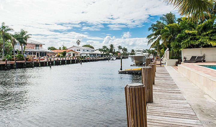 Intracoastal Dock for Luxury Waterfront Home, 3208 Northeast 40th Court, Fort Lauderdale, Florida 33308