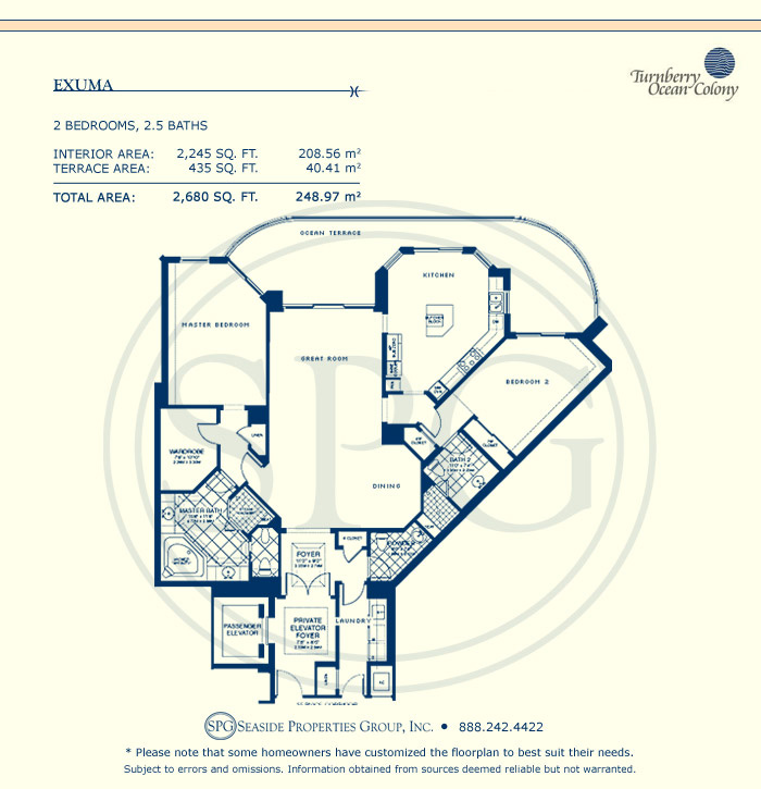 Turnberry Ocean Colony Floorplan