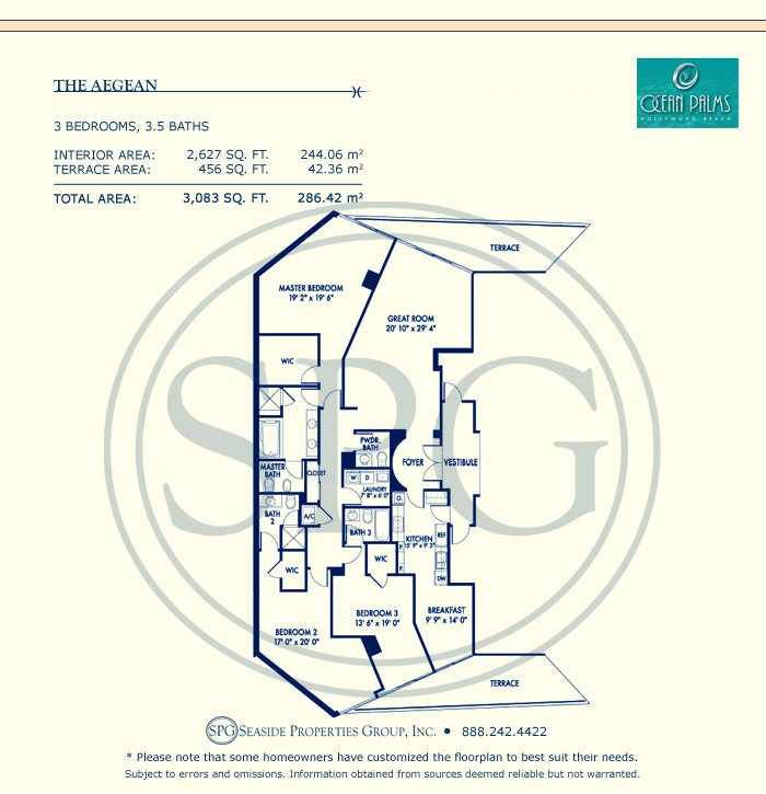 Ocean Palms Floorplan Ocean Palms Floorplan