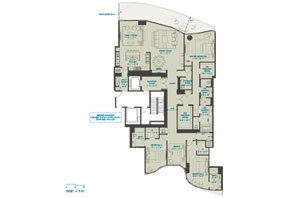 Click to View the Residence 5B-17B 3 Beds Floorplan