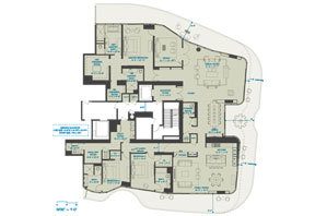 Click to View the Residence 20C 3 Beds Floorplan
