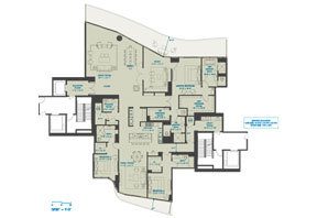 Click to View the Residence 21B 3 Beds Floorplan