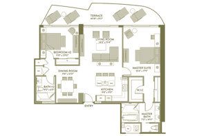 Click to View the Unit B, Tower H Floorplan