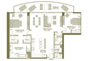 Click to View the Unit B, Tower P Floorplan