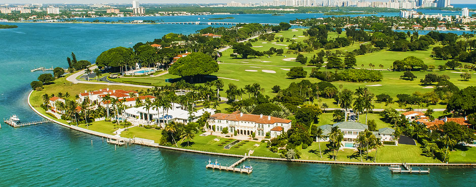 The Estates on Indian Creek Island, Star Island and Palm Island are Prized Waterfront Retreats, Minutes from Miami.