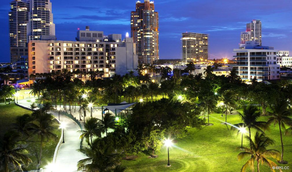 South Pointe Park, localizado nas proximidades 321 Oceano, Luxo Oceanfront Condominiums Localizado a 321 Ocean Drive, Miami Beach, FL 33139