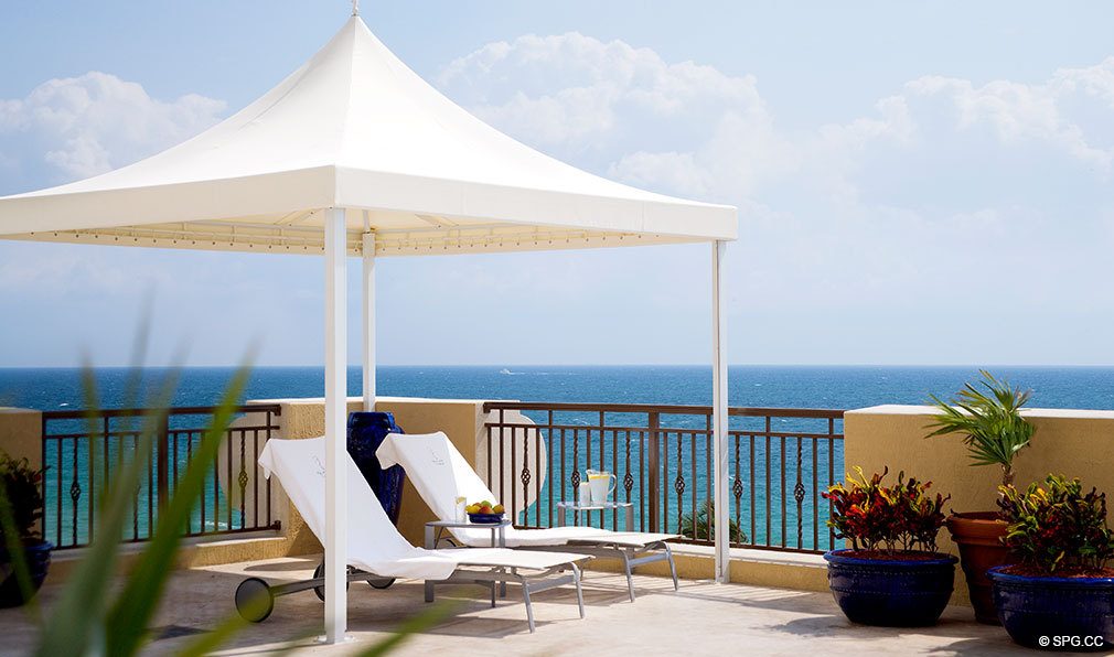 Poolside Cabana at The Atlantic, Luxury Oceanfront Condominiums Located at 601 North Fort Lauderdale Beach Blvd, FL 33304