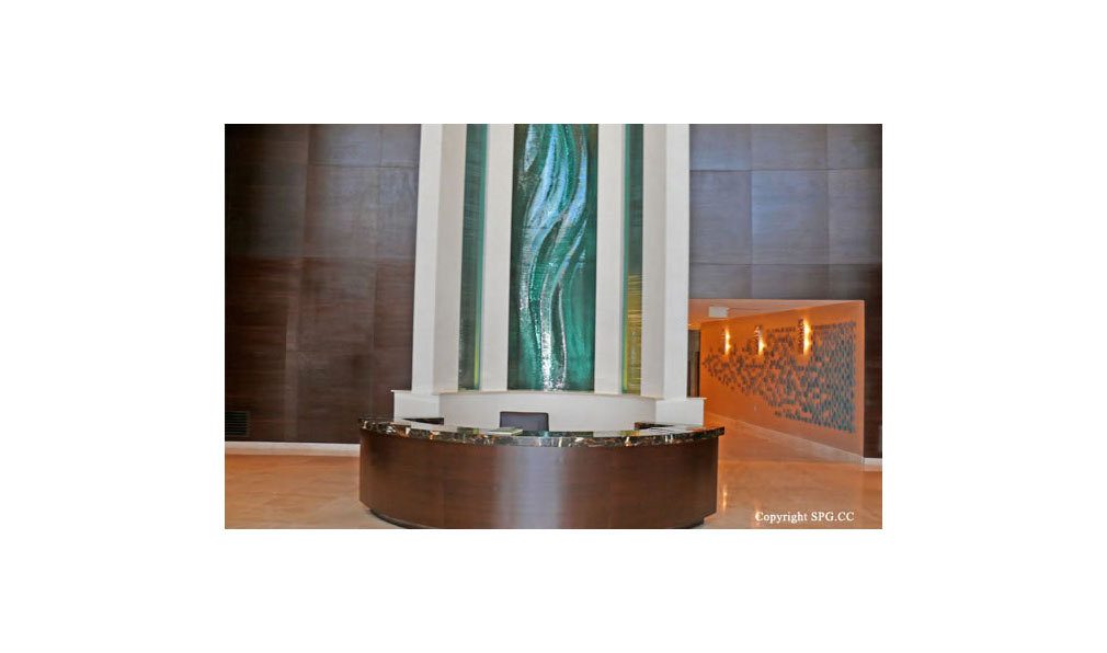 Trump Towers Front Desk, Oceanfront Condominiums Located at 15811-16001 Collins Ave, Sunny Isles Beach, FL 33160