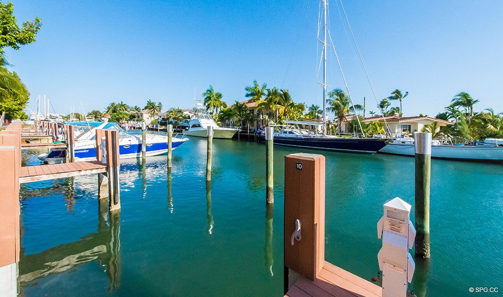 Private Dock at Hemingway Landings, Luxury Waterfront Condominiums in Fort Lauderdale, Florida 33316