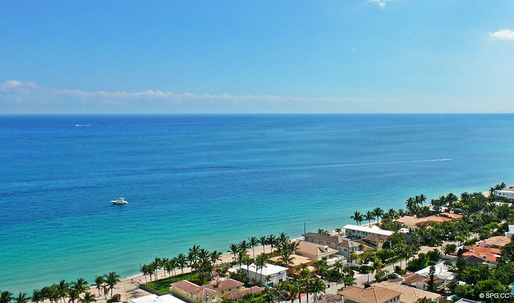 Beautiful Ocean View at L'Hermitage, Luxury Oceanfront Condominiums Located at 3100-3200 North Ocean Boulevard, Fort Lauderdale, Florida 33308