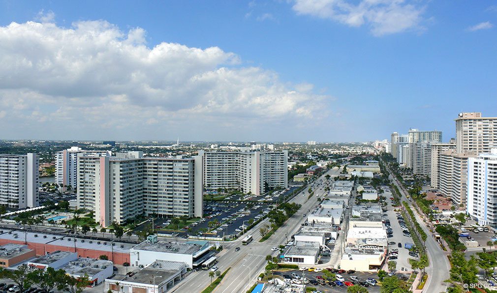 Scenic Street Views at L'Hermitage, Luxury Oceanfront Condominiums Located at 3100-3200 North Ocean Boulevard, Fort Lauderdale, Florida 33308