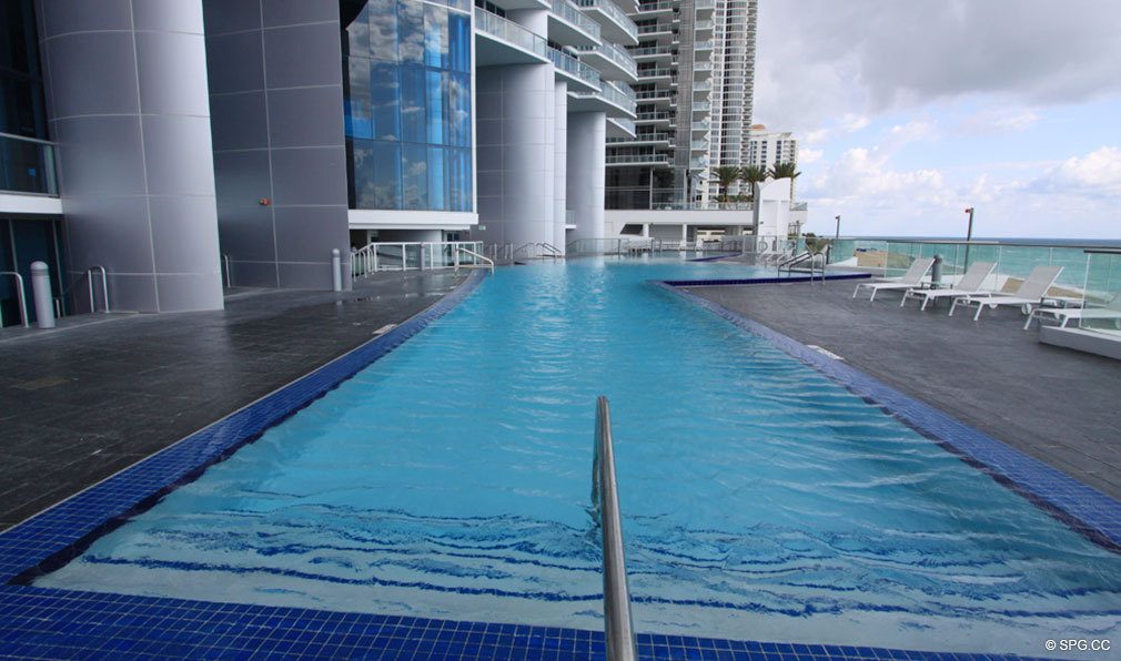 Pool at Jade Beach, Luxury Oceanfront Condominiums Located at 17001 Collins Ave, Sunny Isles Beach, FL 33160