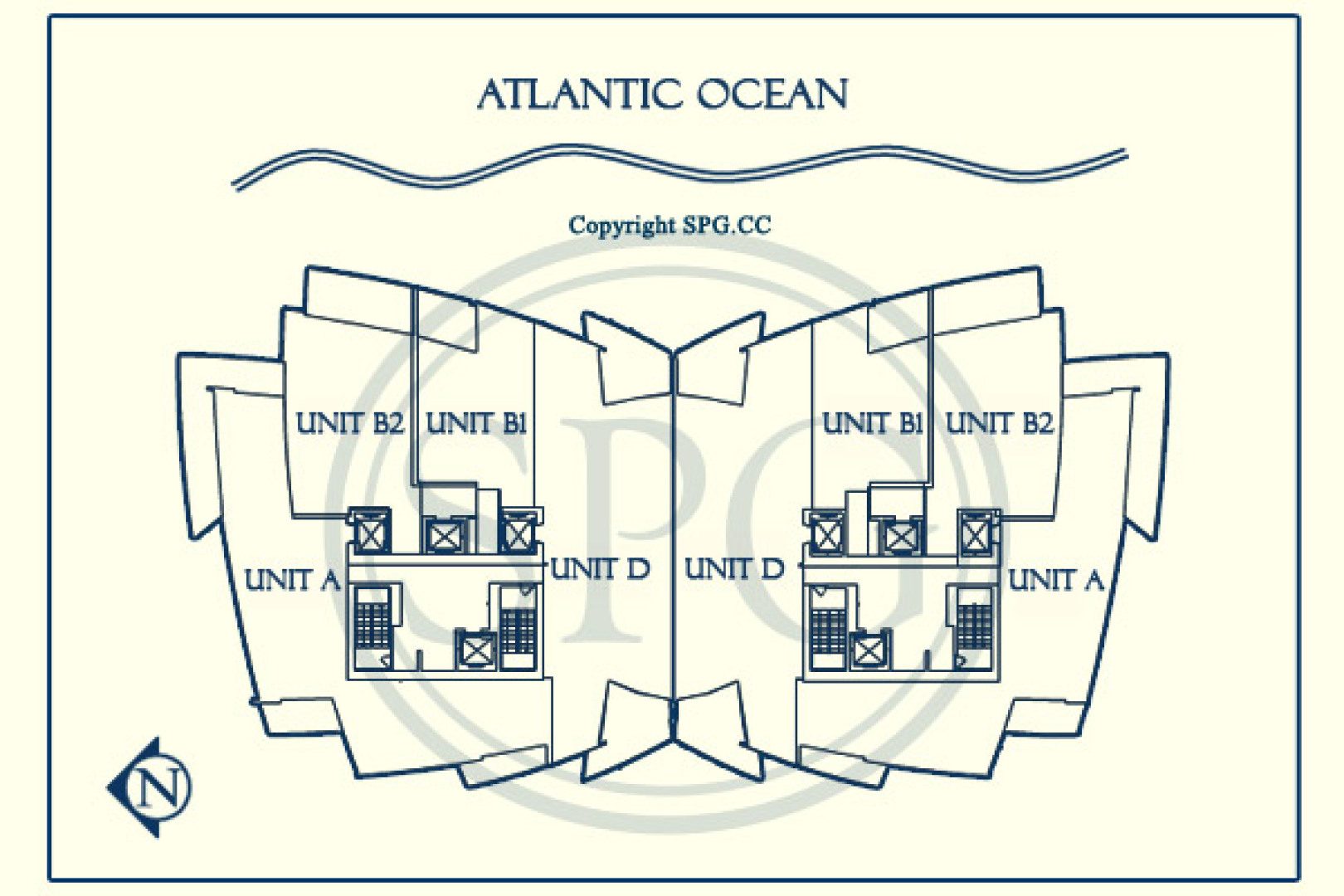 Siteplan for Jade Ocean, Luxury Oceanfront Condominiums Located at 17121 Collins Avenue, Sunny Isles Beach, Florida 33160
