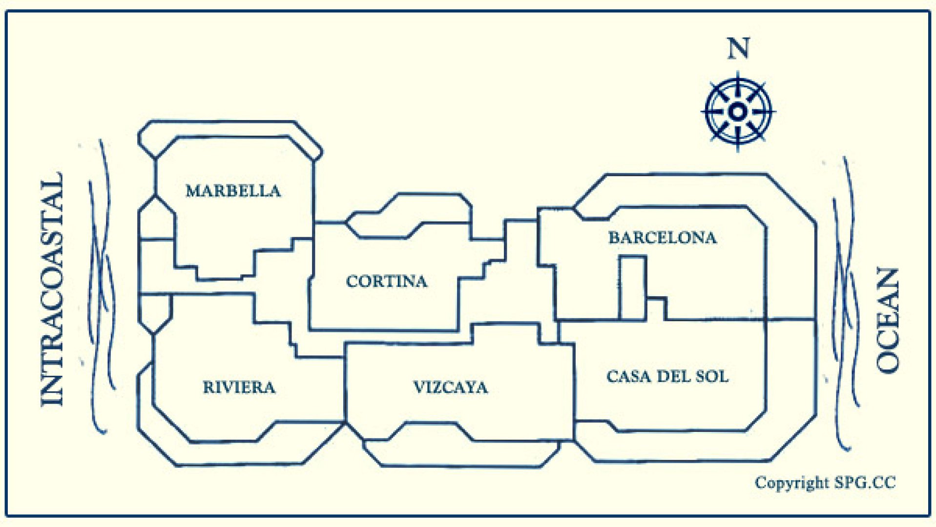 Siteplan for Jackson Tower, Luxury Waterfront Condominiums Located at 100 South Birch Road, Fort Lauderdale, Florida 33316