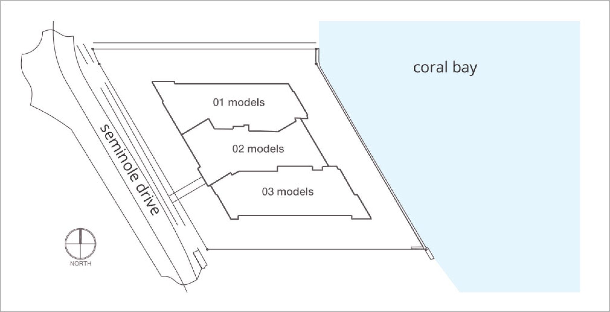 Siteplan for Adagio on the Bay, Luxury Waterfront Condominiums Located at 1110 Seminole Drive, Fort Lauderdale, Florida 33304