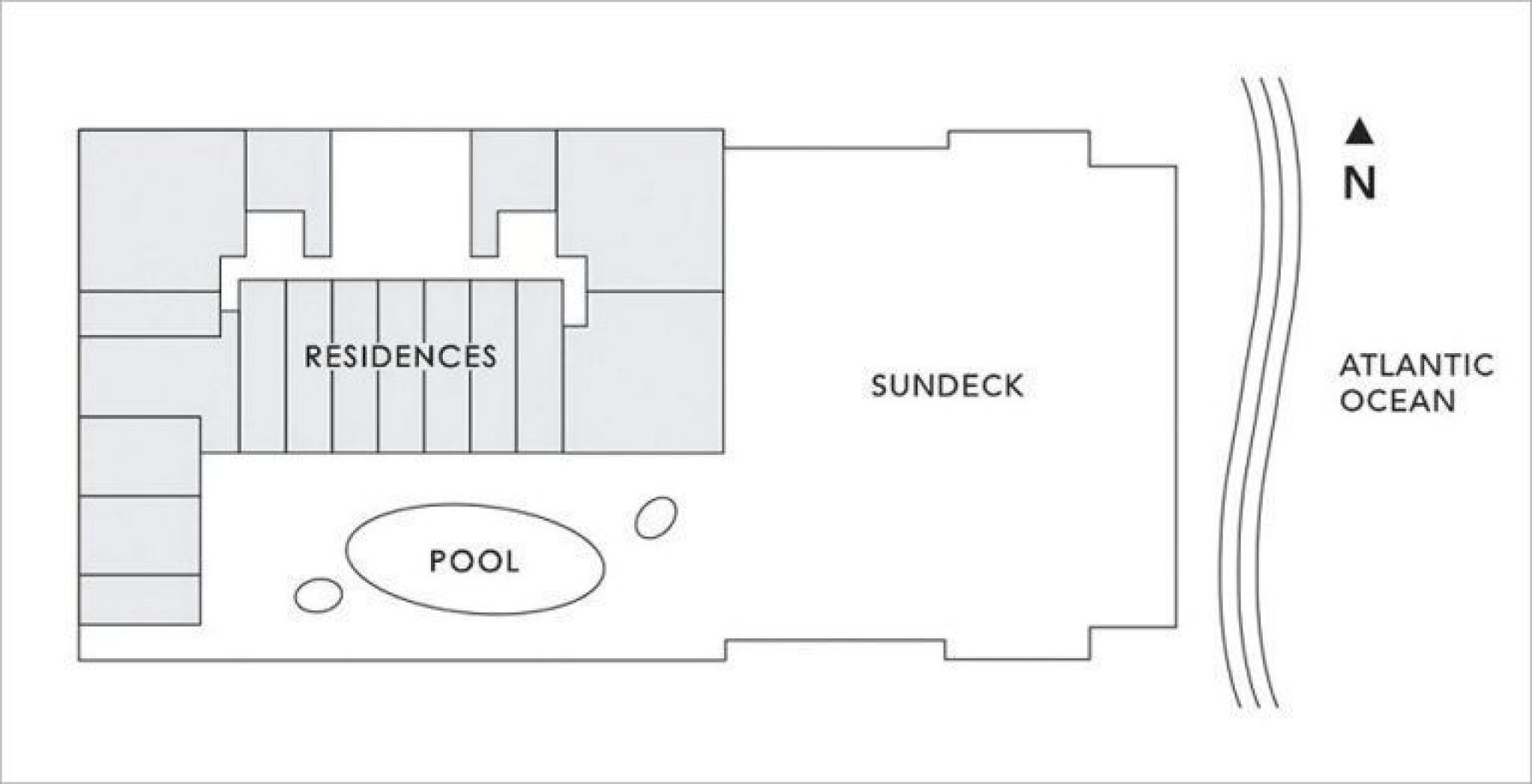 Siteplan for Conrad, Luxury Oceanfront Condominiums Located at 551 North Fort Lauderdale Beach Boulevard, Fort Lauderdale, Florida 33304
