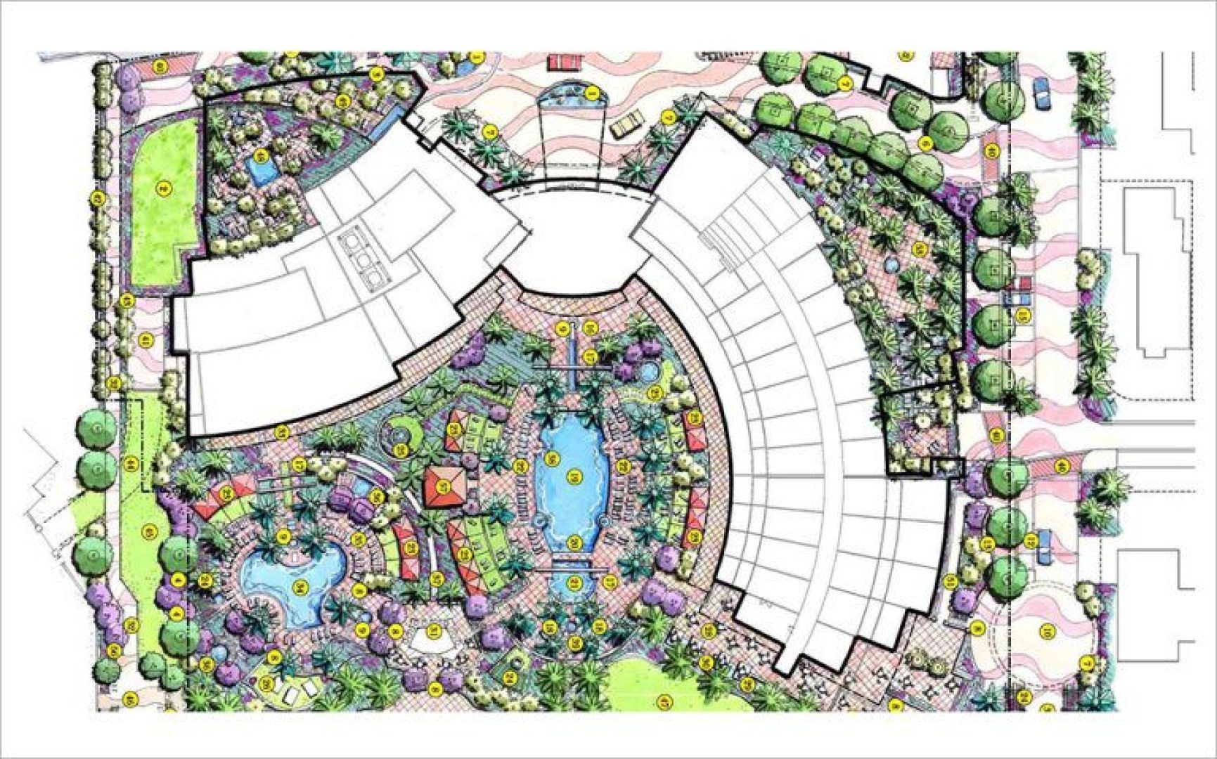 Siteplan for Auberge Beach Residences, Luxury Oceanfront Condos in Ft Lauderdale