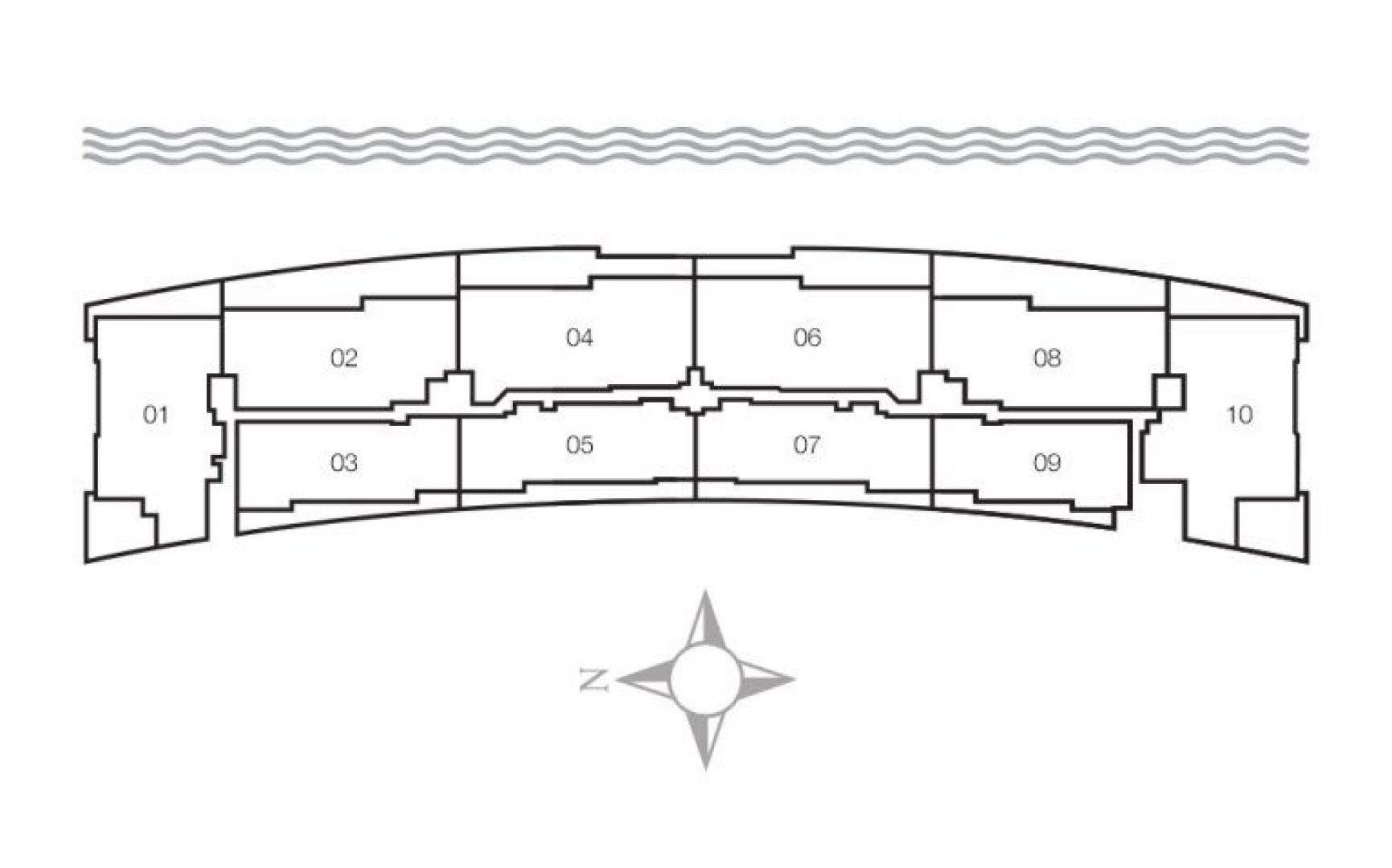 Siteplan for Riva, Luxury Waterfront Condos in Fort Lauderdale, Florida 33304.