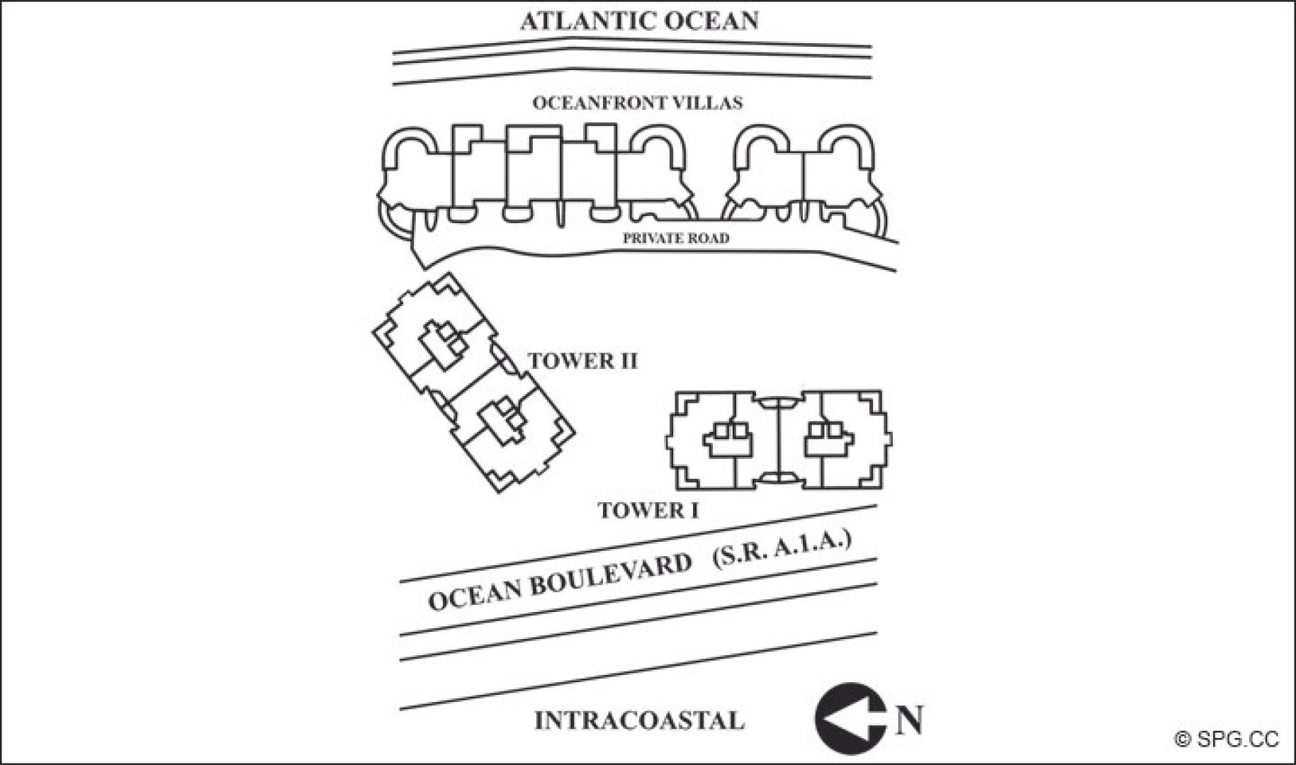 Siteplan for The Palms, Luxury Oceanfront Condos in Ft Lauderdale