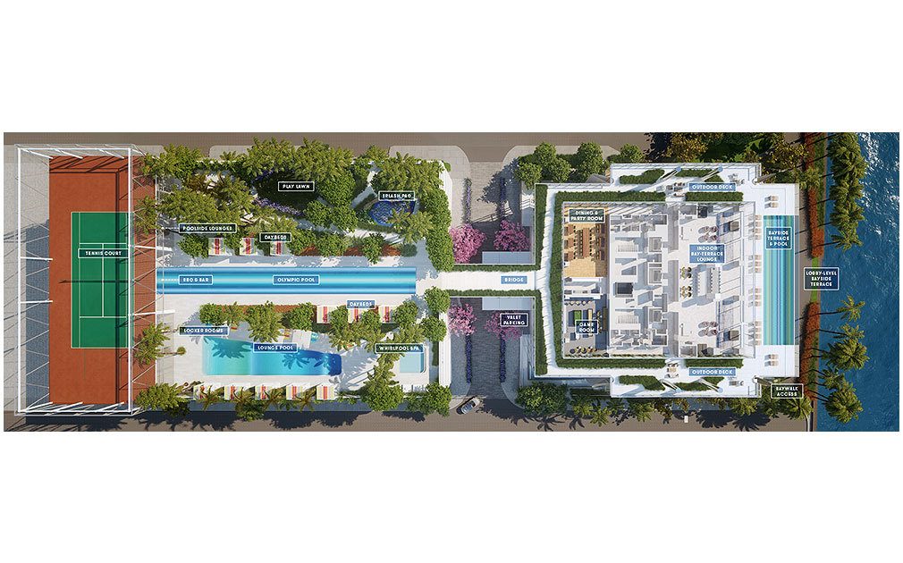 Siteplan for Missoni Baia, Luxury Waterfront Condos in Miami, Florida 33137