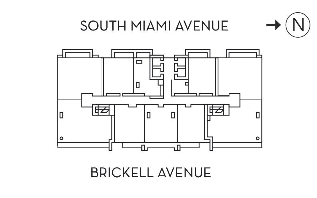 Siteplan for Bond on Brickell, Luxury Seaside Condos in Miami, Florida, Florida 33131