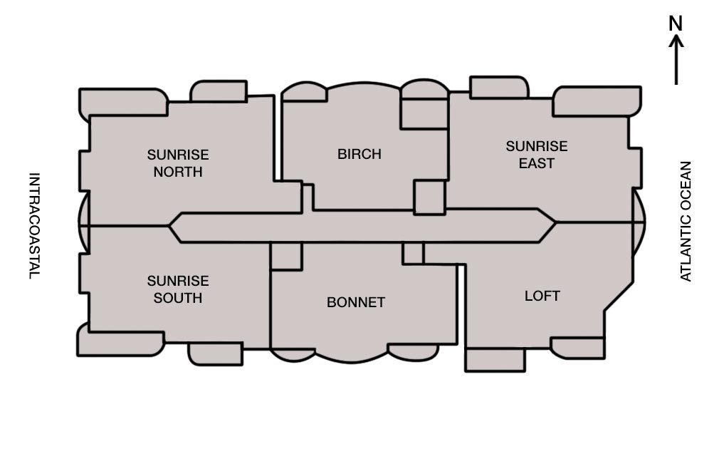 Siteplan for Le Club International, Luxury Waterfront Condos in Fort Lauderdale, Florida 33304