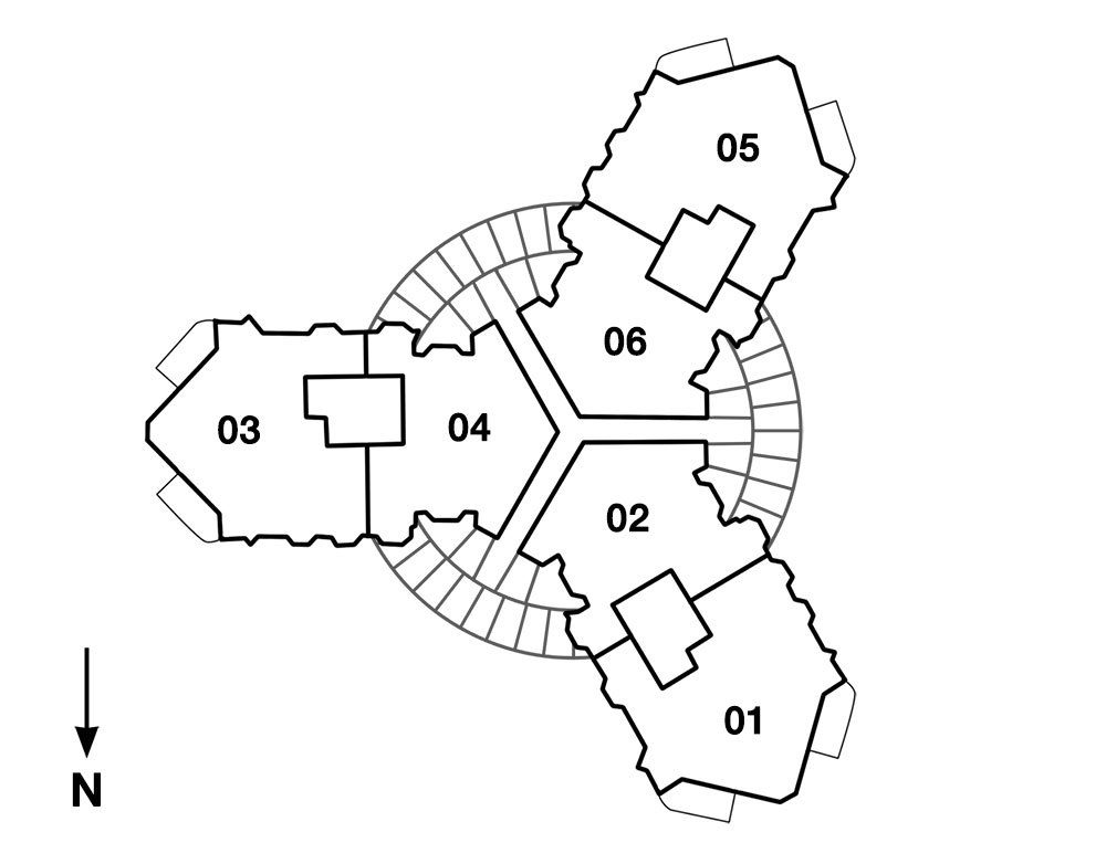 Siteplan for Portofino Tower, Luxury Waterfront Condos in Miami Beach, Florida 33139