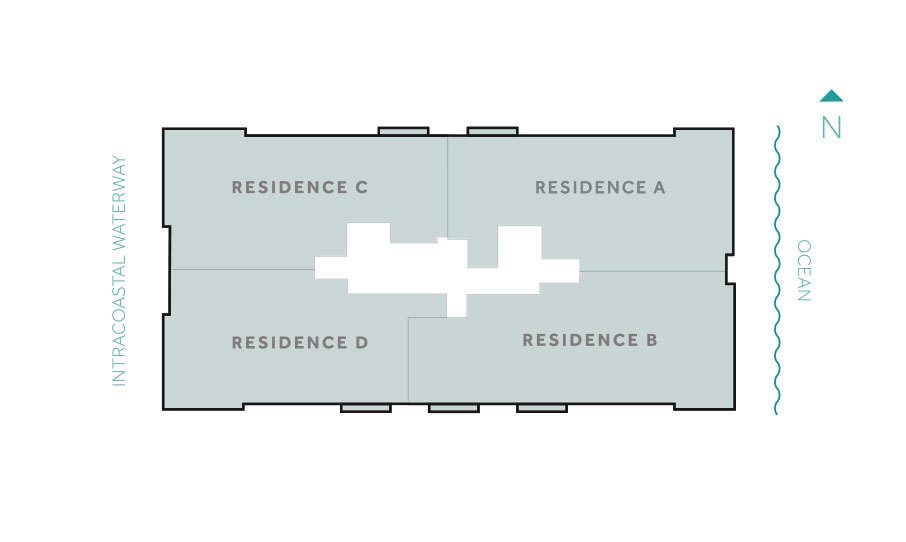 Siteplan for VistaBlue Singer Island, Luxury Oceanfront Condos in Riviera Beach, Florida 33404