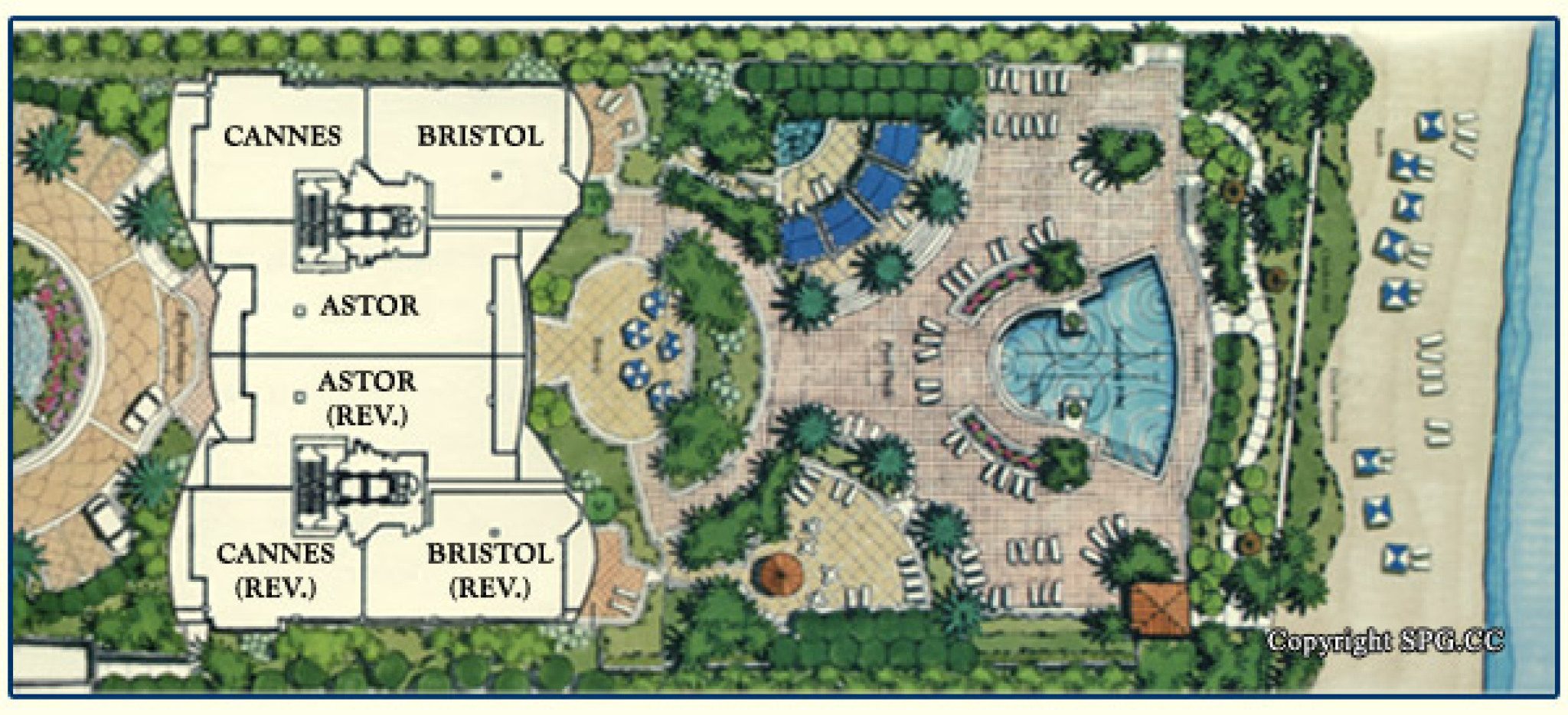 Siteplan for L'Ambiance, Luxury Oceanfront Condos Located at 4240 Galt Ocean Drive, Fort Lauderdale, Florida 33308